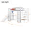 Lit mezzanine en métal avec bureau intégré
