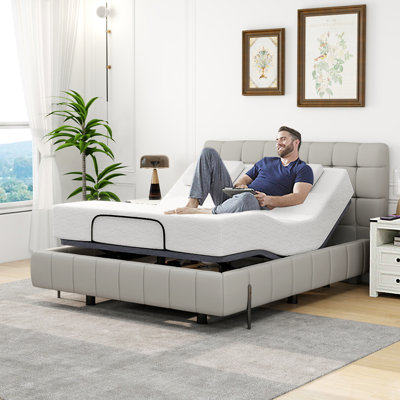 Harlequin Massaging Zero Gravity Adjustable Bed with Wireless Remote