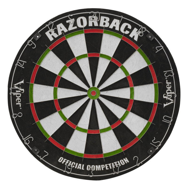 Viper Razorback Sisal Bristle Dartboard - 17.75" Regulation Face, 1.5" Thick