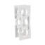 Porte-bouteilles moderne en marbre pour décoration intérieure - Porte-bouteilles décoratif pour chariot de bar, salle à manger ou comptoir de cuisine - 16 po, blanc