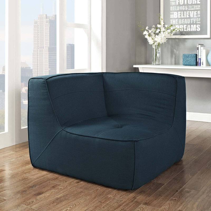 Canapé d'angle Align, Mélange de polyester azur