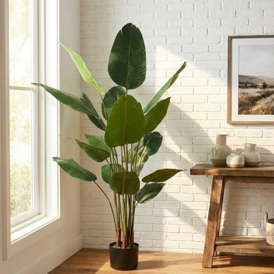 Artificial Trees in Various Sizes,Faux Tree in Black Planter, Lifelike Fake Plant for Indoor and Outdoor Decor