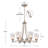 6-Light Brushed Nickel Dimmable Classic / Traditional Chandelier with Seeded Glass Shades-688978663