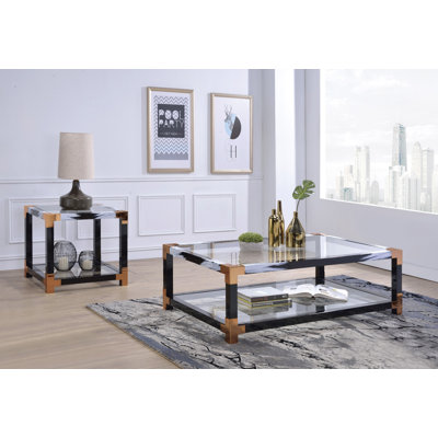 Misato Glass Top Single Coffee Table