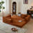 Sicilia 78.7'' Upholstered Convertible Sleeper Sofa Bed With 2 Pillows,Foldable Futon,Corduroy Sofa,Floor Lounge Couch-1388297615