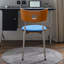 Ensemble de 2 chaises d'appoint 16,14 po à dossier uni orange