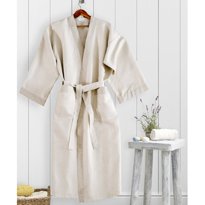 Peignoir kimono 100% coton gaufré