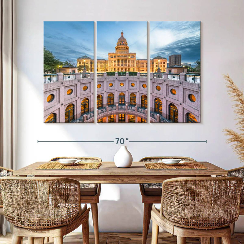 Texas State Capitol Before Dark, 42" H x 65" W