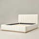 Galligan Queen Size Platform Bed Frame Boucle Upholstered Headboard and Wooden Slats Support,No Box Spring Needed