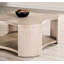 Table basse Cony, bois de chêne brun naturel, roulettes, 42 po