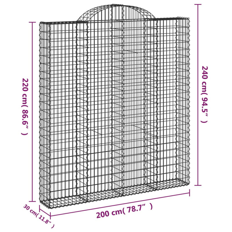Caliegh 240 cm H x 200 cm W Border Fencing