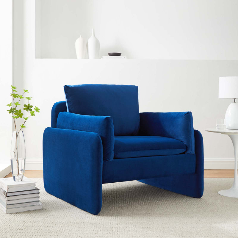 Fauteuil Indicate Performance, Velours marine