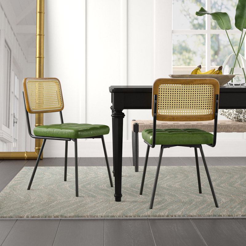 Bodnar Upholstered Dining Chair, Green Performance 