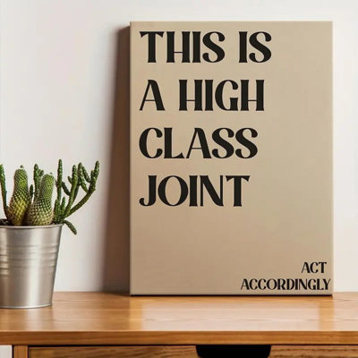 Reproduction d'art sur toile Playful High Class Joint - Urban Studio