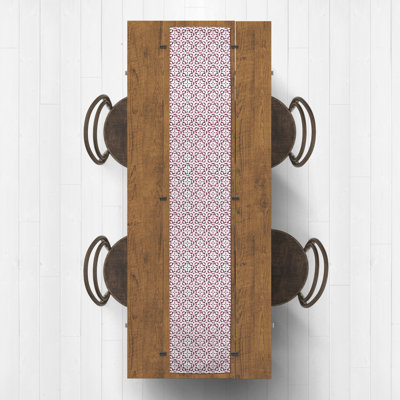 Watercolor Tile Outdoor Table Runner No Pattern and Not Solid Colour