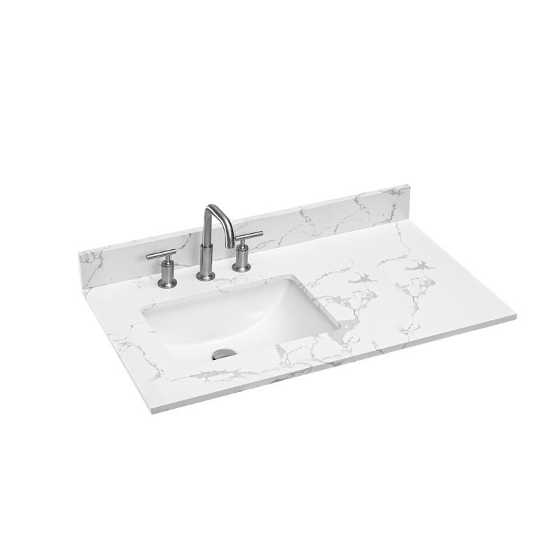 37" Single Bathroom Vanity Top With Sink
