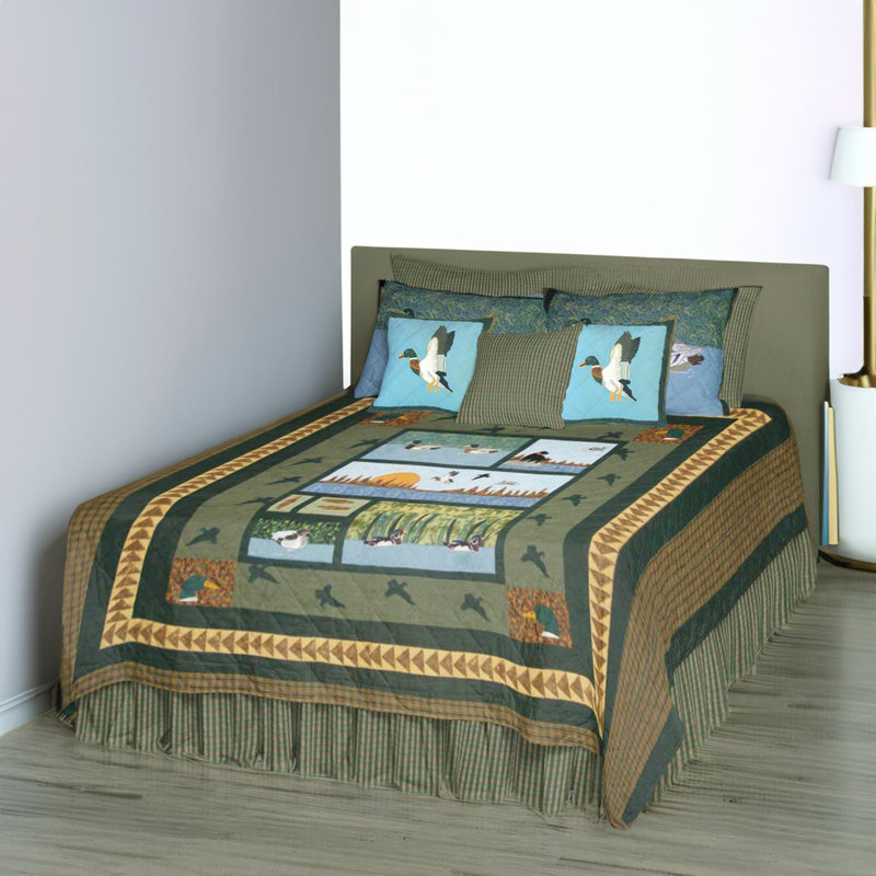 Mallard Rustic Cotton Quilt, King