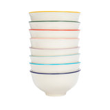 Stoneware Bowl Set With Factorial Numbers Design Styles