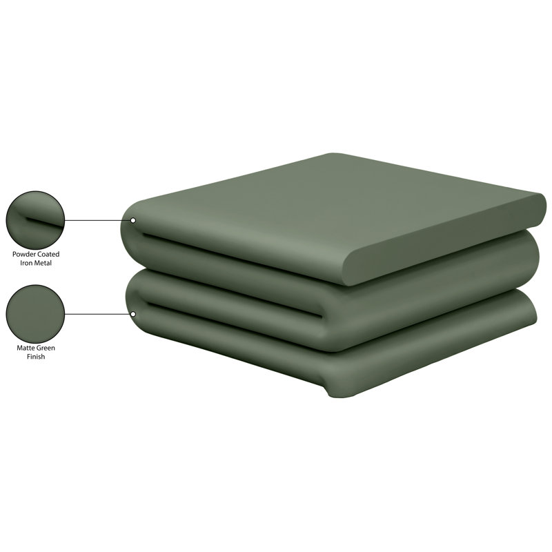 Table basse en fer Roland, Vert