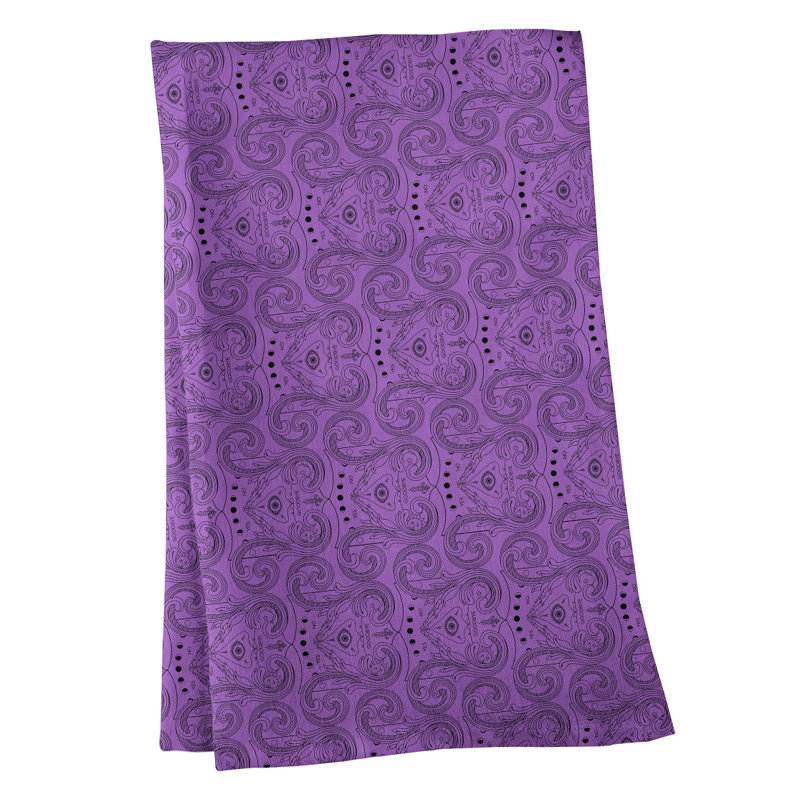 Serviette de thé à motif troisième œil, Sergé de coton, Mauve