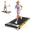Tapis de marche sous tapis avec inclinaison de 8% et roues pour la maison et le bureau, machine de course à pied portative de 2,5 HP avec télécommande et affichage à DEL