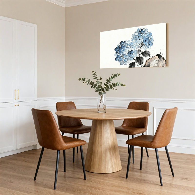 Tableau aquarelle florale d'hortensias sur toile tendue, idéal pour décorer le salon ou la chambre., H 28 po x l 58 po
