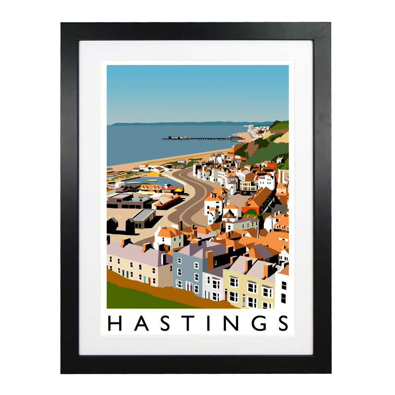 Print, Black Wood Frame, 43.5 cm H x 33.5 cm W x 2.2 cm D