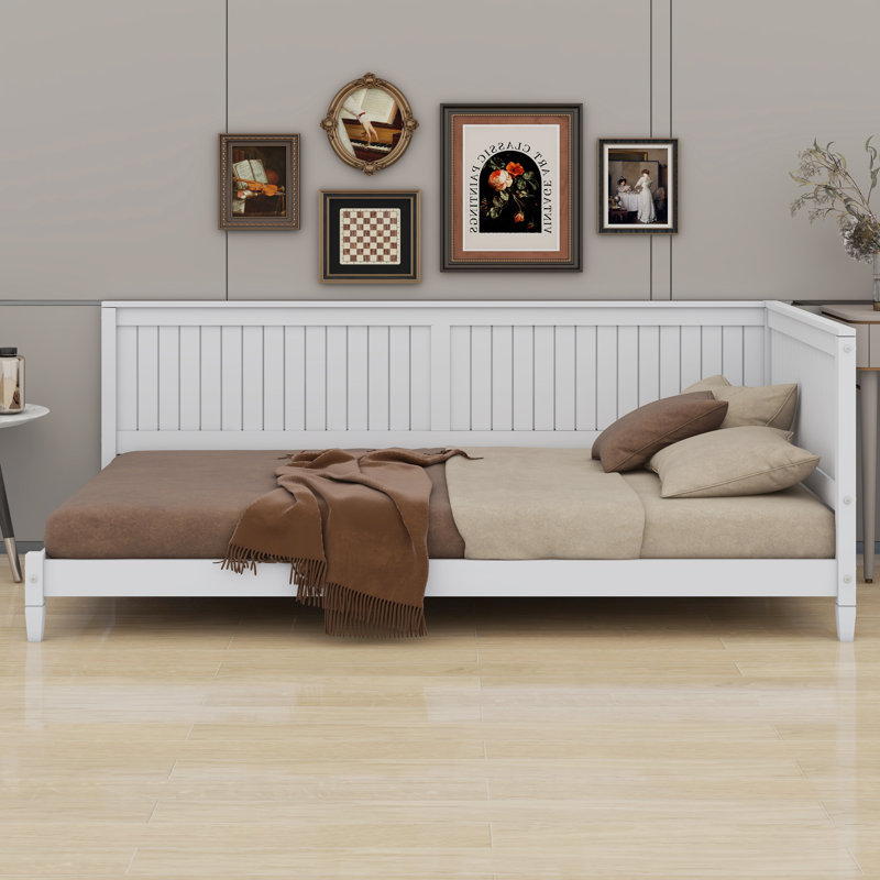 Ingus Wood Mid-Century Modern Daybed, Twin, White
