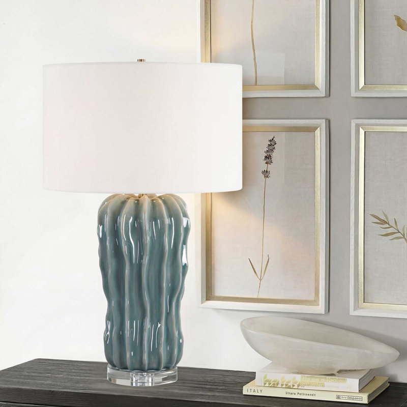  Niese Light Blue Glaze Table Lamp