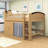 Loft Bed with Cabinet, Wardrobe and LED-1674337243-1674337240