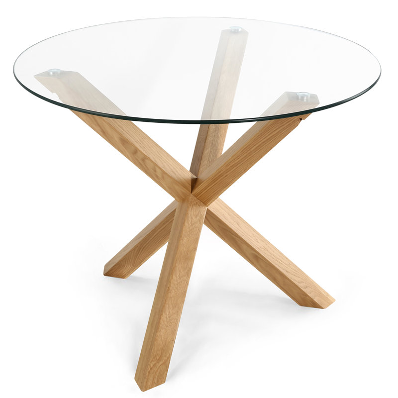 Table de salle à manger Barnett, Naturel, L 37,4 po x L 37,4 po