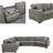 Daishae Upholstered U-Shaped Sectional Right Hand Facing-913672670
