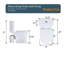 Toilette allongée au sol à hauteur de chaise CCJKLO 1,6 gallons GPF (siège inclus)