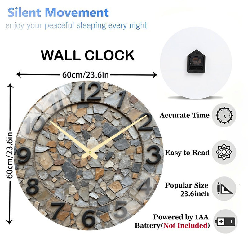 Horloge murale en pierre