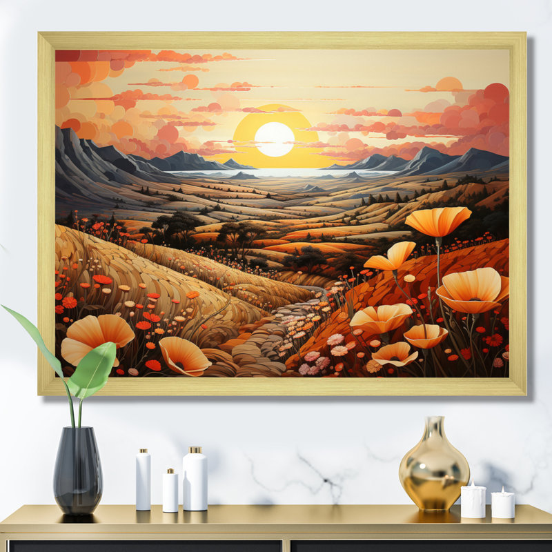 Canyon Mirage II sur toile, H 12 po x l 20 po x P 1 po, Encadrement doré
