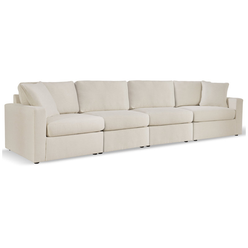 Canapé Chesham Bulwell, H 36 po x l 140 po x P 32 po, 4, Blanc