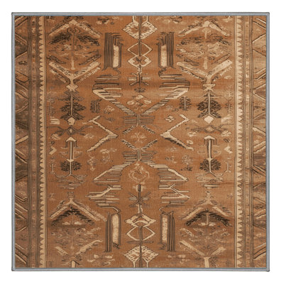 Machine Washable Persian Brown Area Rug