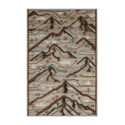 Machine Washable Nature Gray Area Rug