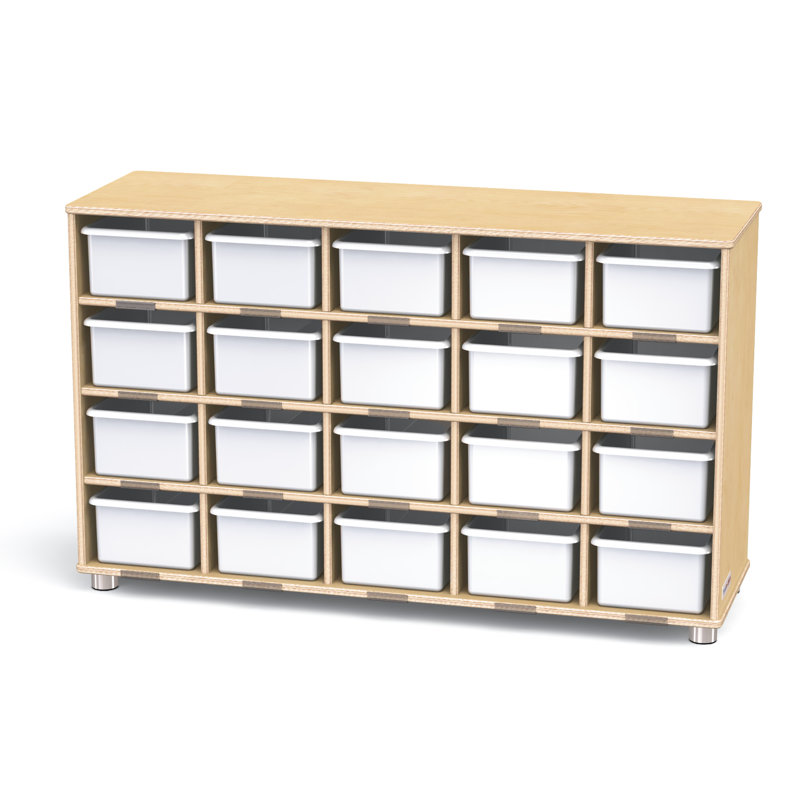 Tablette à vingt casiers Jonti-Craft® , Blanc