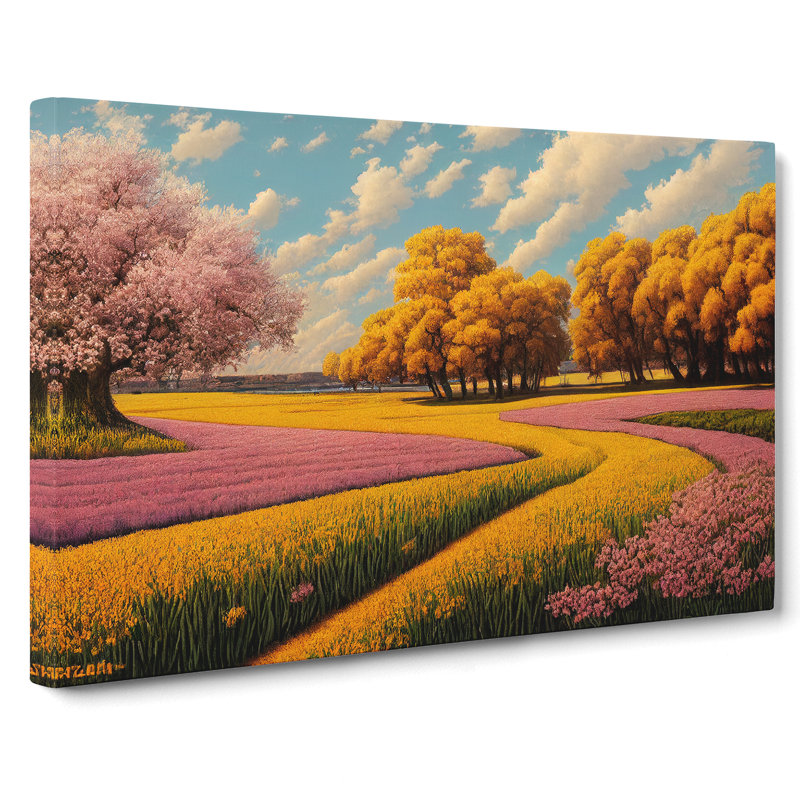 Spring Landscape Meadow Vol.1 - Wrapped Canvas