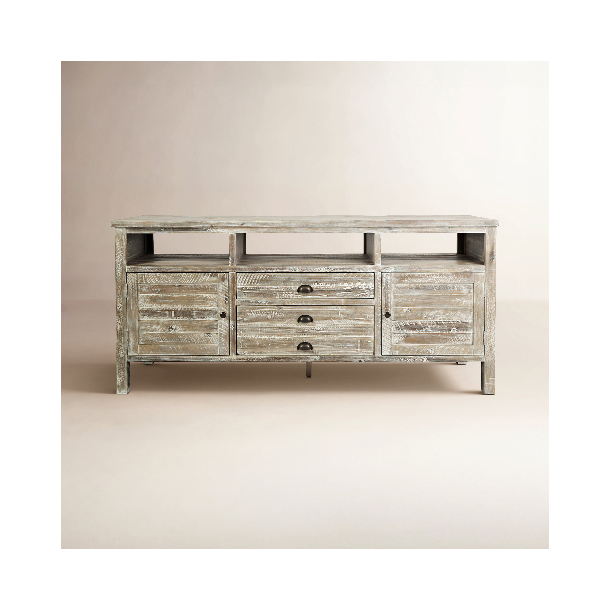 Castile Media Console, 70", Washed Gray