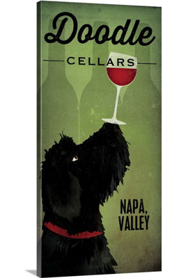 " Doodle Wine II Black Dog " by Ryan Fowler