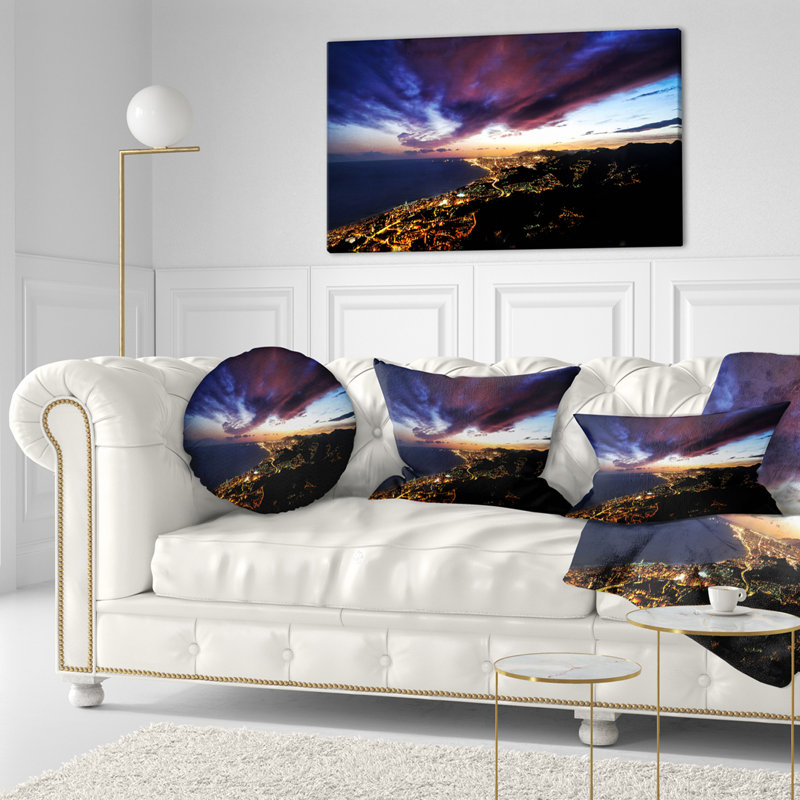Coussin lombaire cityscape barcelone horizon