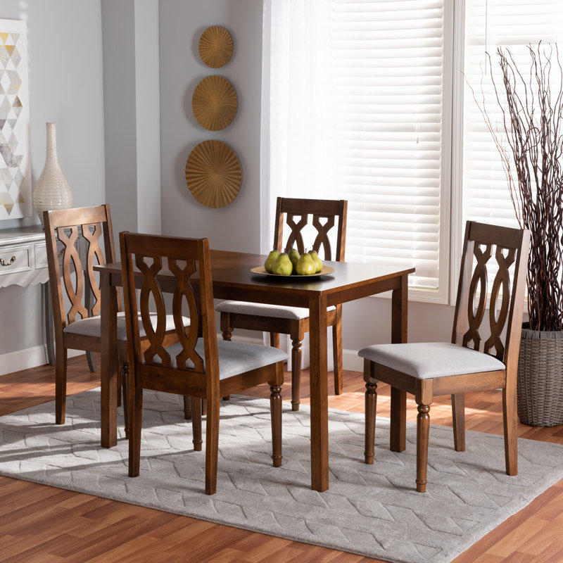 4 - Person Solid Wood Solid Wood Top Four Leg Dining Set