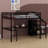 Metal Loft Bed With L-Shaped Desk And USB, Wardrobe And  Shelf, High Loft Bed With LED For Kids Teens Adults-268928733-268928735