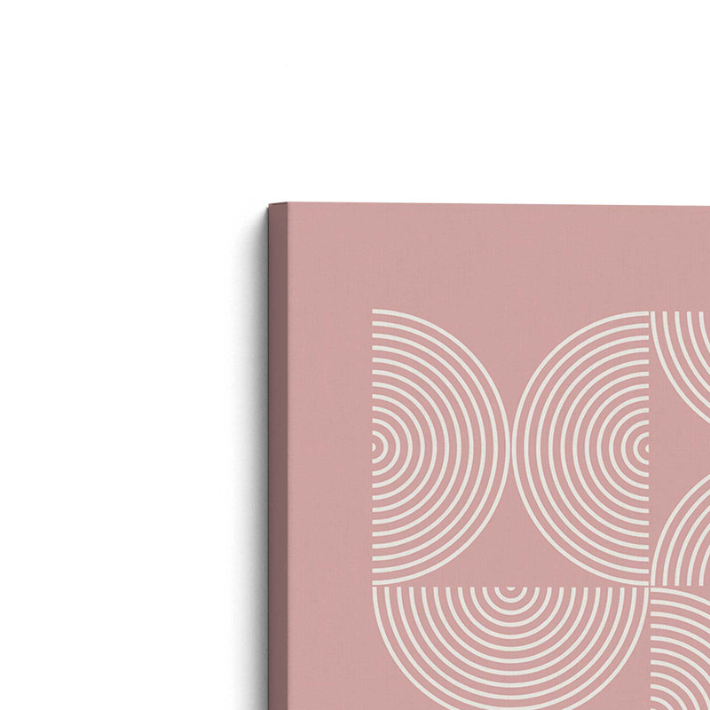 Bauhaus Flow, Rose, Toile tendue, H 18 po x l 12 po