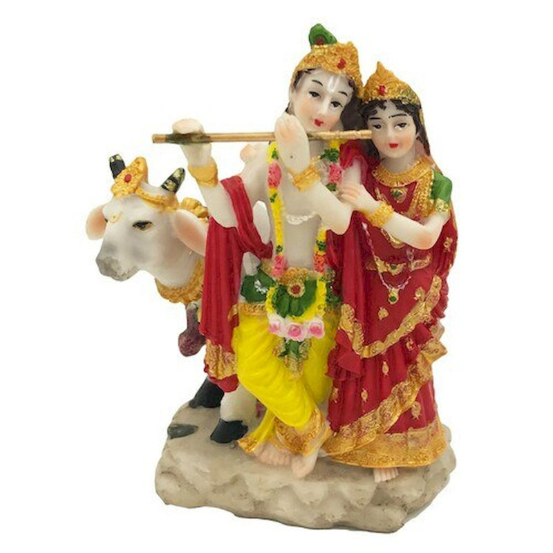 Figurine Krishna, Radha et Nandi