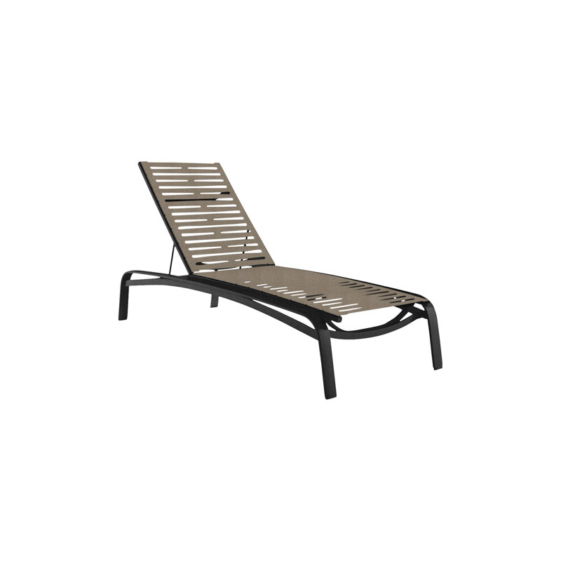 Laguna Beach Outdoor Chaise Lounge, Obsidian, Moab