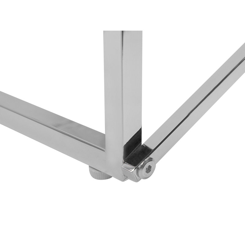Nora Cross Legs Coffee Table, Silver