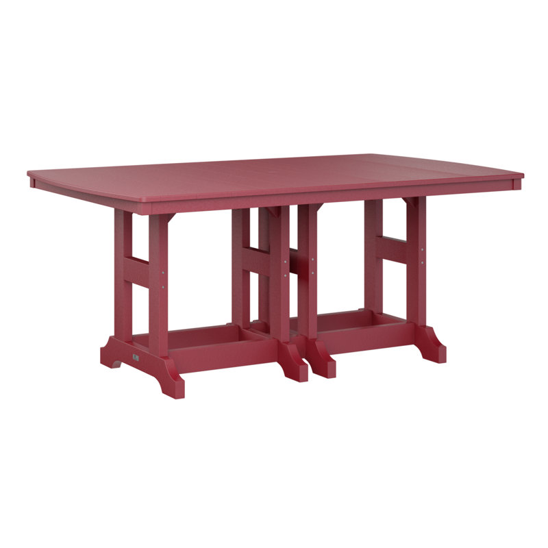 Table de bar rectangulaire Berlin Garden Garden Classic, H 35,5 po x l 72 po x P 44 po, Rouge écarlate
